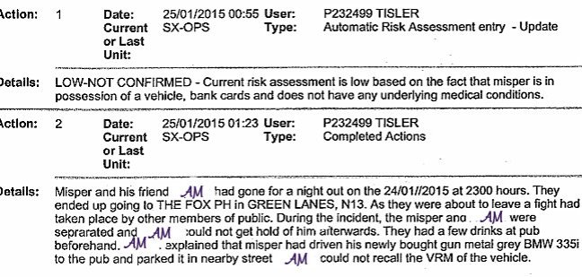 Merlin Missing Person Report 2 - 2015